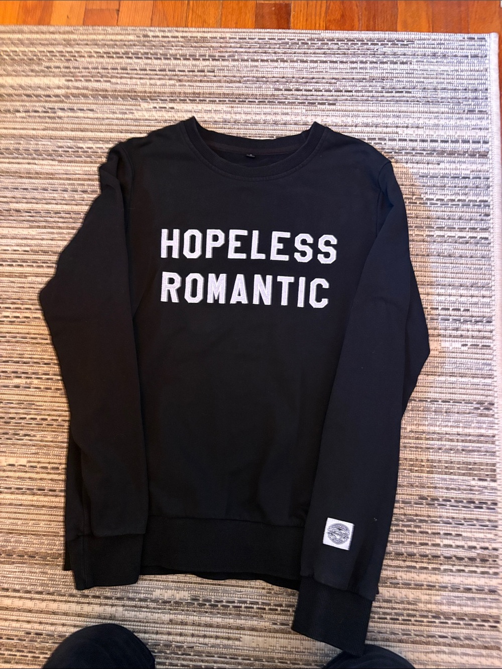 Hopeless Romantic Crewneck Sweatshirt in Black - Unbranded